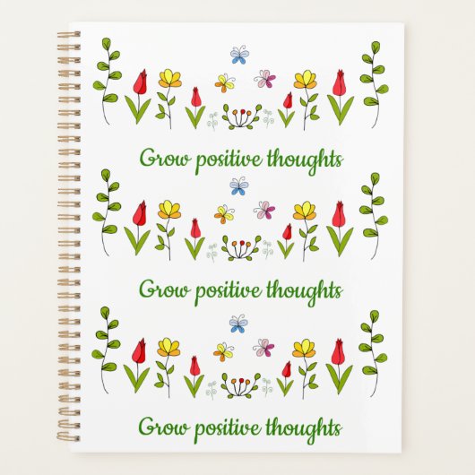 Positieve gedachten bloemen kweken planner (Voorkant)