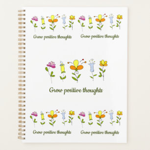 Positieve gedachten bloemen kweken planner
