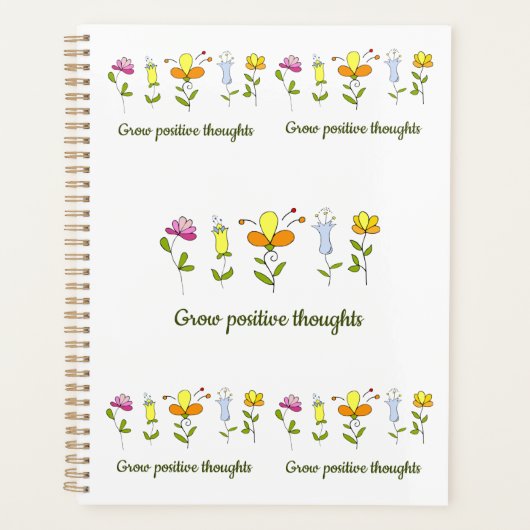 Positieve gedachten bloemen kweken planner (Voorkant)