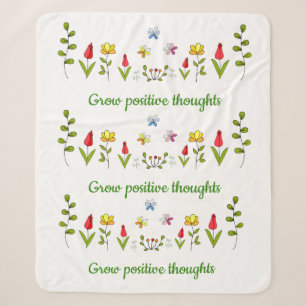 Positieve gedachten bloemen kweken sherpa deken