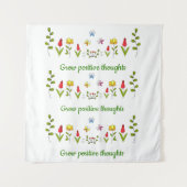 Positieve gedachten bloemen kweken wandkleed (Voorkant)