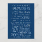 Positieve gedachten briefkaart (Voorkant)