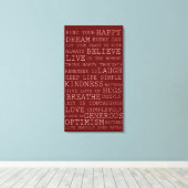 Positieve gedachten canvas afdruk (Insitu (Houten vloer))