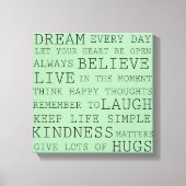 Positieve gedachten canvas afdruk (Voorkant)