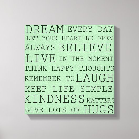 Positieve gedachten canvas afdruk (Voorkant)