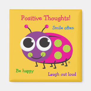 Positieve gedachten - Cute Ladybug Magnet