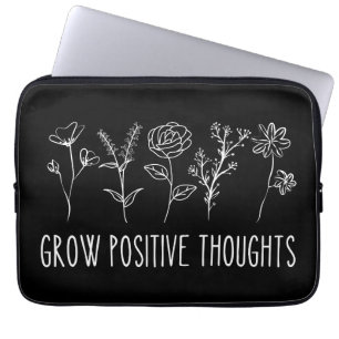 Positieve gedachten doordringen esthetisch laptop sleeve