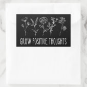 Positieve gedachten doordringen esthetisch rechtho rechthoekige sticker (Tas)