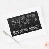 Positieve gedachten doordringen esthetisch rechtho rechthoekige sticker (Envelop)