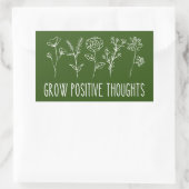 Positieve gedachten doordringen esthetisch rechthoekige sticker (Tas)
