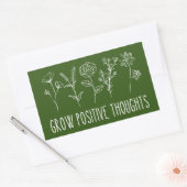 Positieve gedachten doordringen esthetisch rechthoekige sticker (Envelop)