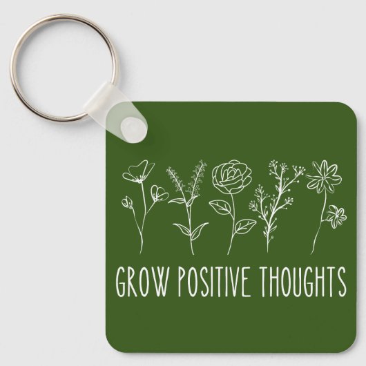 Positieve gedachten doordringen esthetisch sleutelhanger (Voorkant)