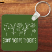 Positieve gedachten doordringen esthetisch sleutelhanger (Achterkant)