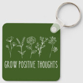 Positieve gedachten doordringen esthetisch sleutelhanger (Achterkant)