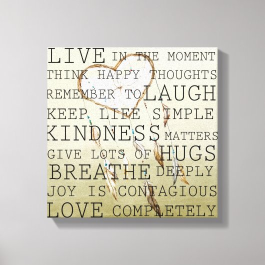 Positieve Gedachten Droomvanger Canvas Afdruk (Voorkant)