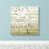 Positieve Gedachten Droomvanger Canvas Afdruk (Insitu (Houten vloer))