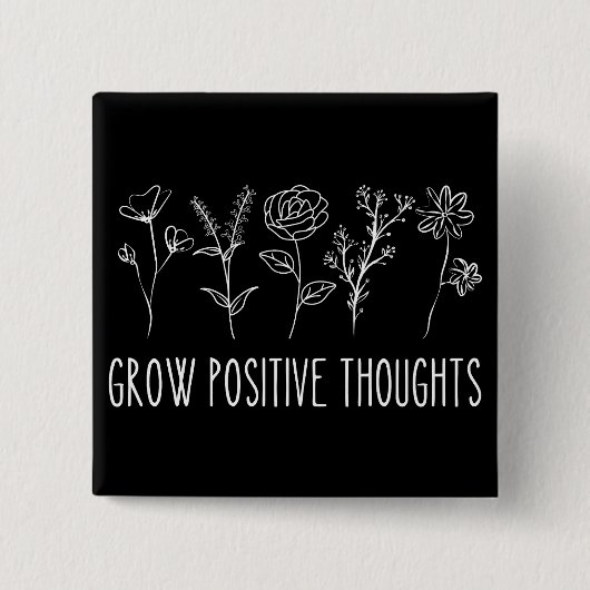 Positieve gedachten esthetische Button kweken (Voorkant)