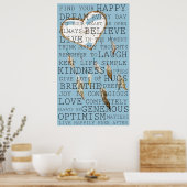Positieve gedachten Inspirerend droomvanger Poster (Keuken)
