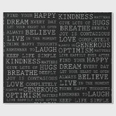 Positieve gedachten Inspirerend woorden Cadeaupapier (Vlak)