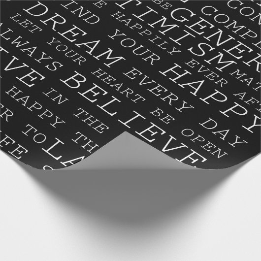 Positieve gedachten Inspirerend woorden Cadeaupapier (Hoek)