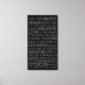 Positieve gedachten Inspirerend woorden Canvas Afdruk (Voorkant)