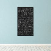 Positieve gedachten Inspirerend woorden Canvas Afdruk (Insitu (Houten vloer))