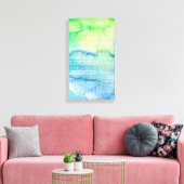 Positieve Gedachten Inspirerend Woorden Groen Blau Canvas Afdruk (Insitu (Woonkamer))