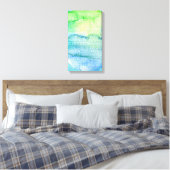 Positieve Gedachten Inspirerend Woorden Groen Blau Canvas Afdruk (Insitu (Slaapkamer))