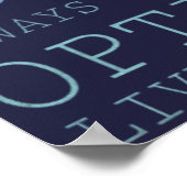 Positieve gedachten Inspirerend woorden Poster (Hoek)