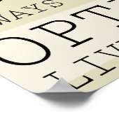 Positieve gedachten Inspirerend woorden Poster (Hoek)