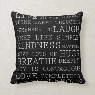 Positieve gedachten kussen