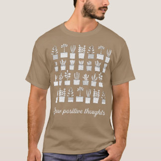 Positieve gedachten kweken Plant mama groenten T-shirt
