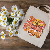 Positieve gedachten kweken, Retro Boho Vibes Tote Bag