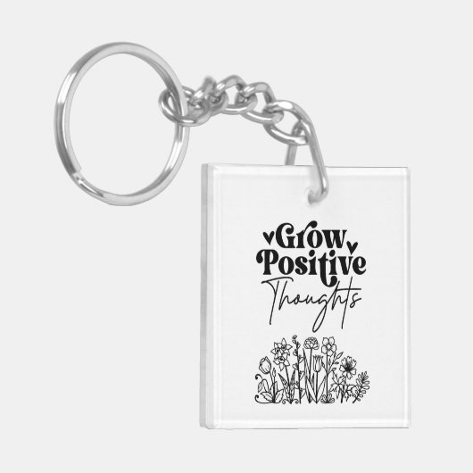 Positieve gedachten laten groeien sleutelhanger (Voorkant Links)