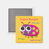 Positieve Gedachten - Leuke lieveheersbeestje magn Magneet (Voorkant / Achterkant)