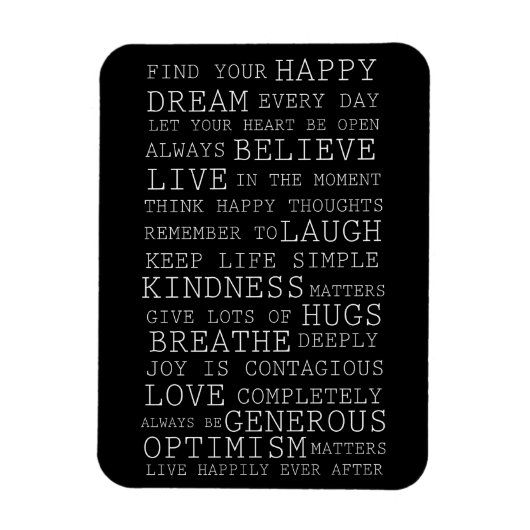 Positieve gedachten magneet (Verticaal)