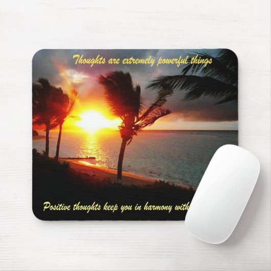 Positieve gedachten Mousepad Muismat (Met muis)