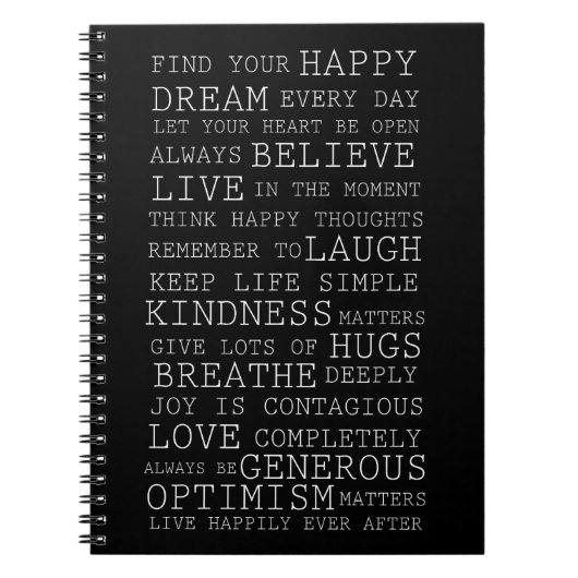 Positieve gedachten notitieboek (Voorkant)