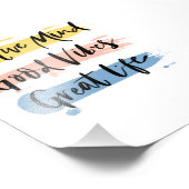 Positieve geest, goede vibes, geweldig leven foto afdruk (Hoek)