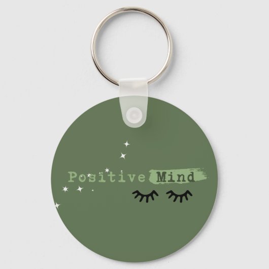 Positieve Geest - Groene Sleutelring Sleutelhanger (Voorkant)
