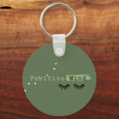 Positieve Geest - Groene Sleutelring Sleutelhanger (Voorkant)