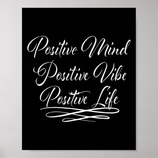 Positieve Geest Positieve Vibe Positief Leven Moti Poster (Voorkant)