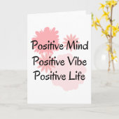 Positieve geest, positieve vibe, positieve levensq kaart (Gele Bloem)