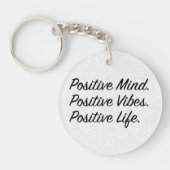 Positieve geest. Positieve Vibes. Positief leven. Sleutelhanger (Voorkant)