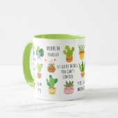 Positieve geest Schattigee Planten Keramische Mok  (Voorkant links)