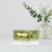 Positieve gelukshadybugs voor gezond welzijn visitekaartje (Staand voorkant)