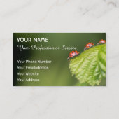 Positieve gelukshadybugs voor gezond welzijn visitekaartje (Achterkant)