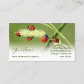 Positieve gelukshadybugs voor gezond welzijn visitekaartje (Achterkant)