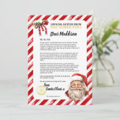 Positieve gepersonaliseerde ondeugende brief van d kaart (Staand voorkant)