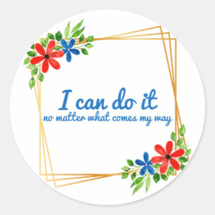 positieve getuigenverklaringen voor werk ronde sticker